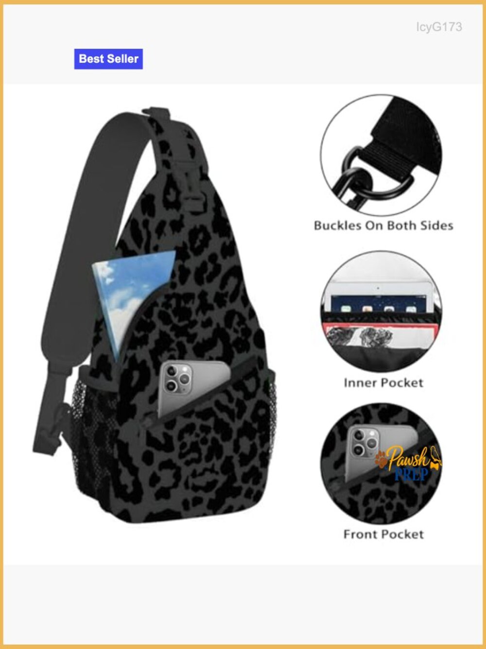 Sling Backpack Crossbody Bag Anti Theft Travel Daypack Adjustable Strap - Picture 4 of 7
